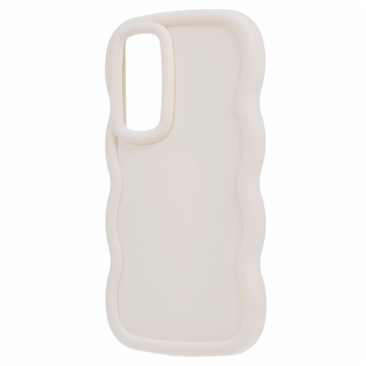 XL Series For Samsung Galaxy M14 5G / F14 5G Case TPU Phone Cover with Wave Frame - White