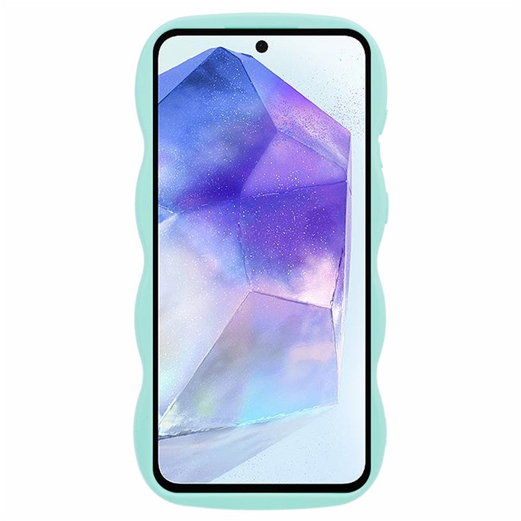 XL Series For Samsung Galaxy M14 5G / F14 5G Case TPU Phone Cover with Wave Frame - Light Green