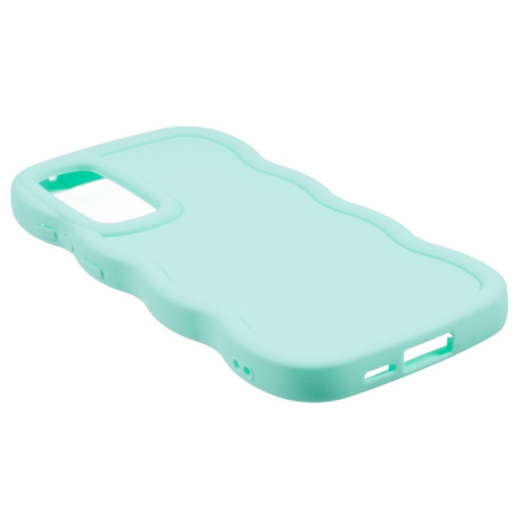 XL Series For Samsung Galaxy M14 5G / F14 5G Case TPU Phone Cover with Wave Frame - Light Green