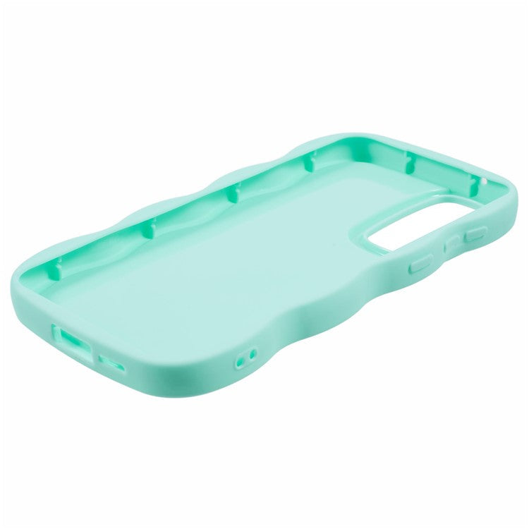 XL Series For Samsung Galaxy M14 5G / F14 5G Case TPU Phone Cover with Wave Frame - Light Green