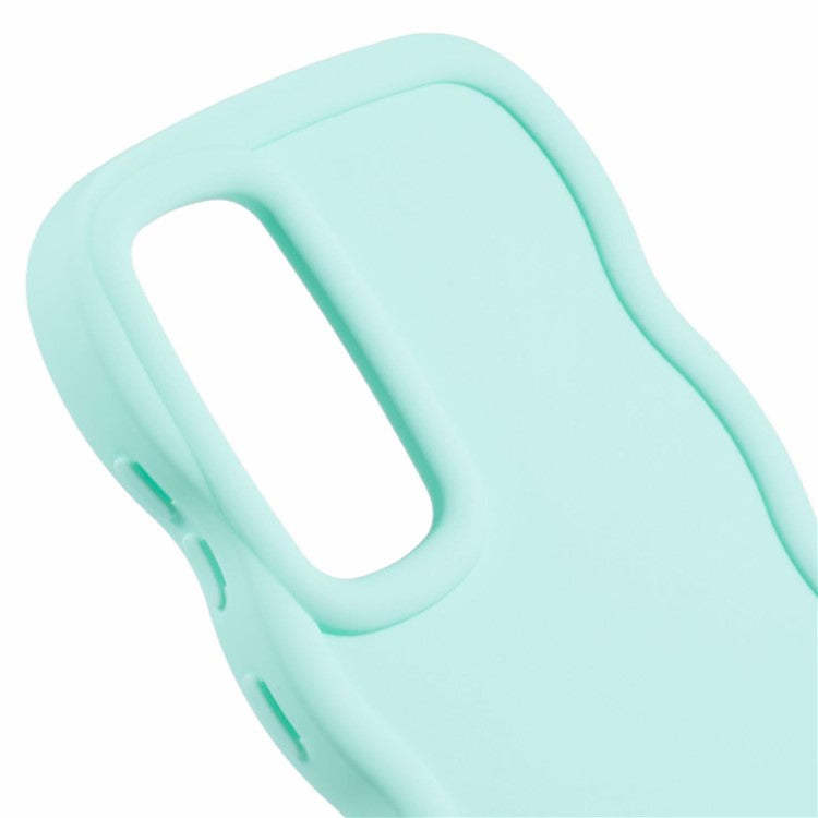 XL Series For Samsung Galaxy M14 5G / F14 5G Case TPU Phone Cover with Wave Frame - Light Green