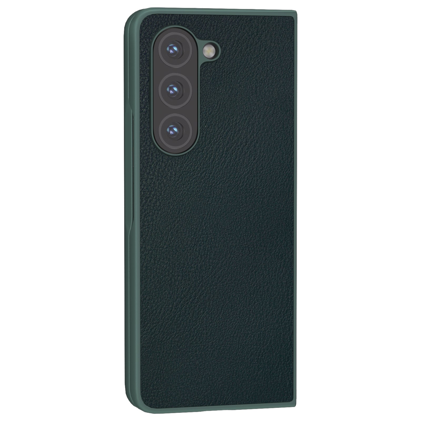For Samsung Galaxy Z Fold6 5G Case Cell Accessories Leather + PC Phone Cover - Dark Green
