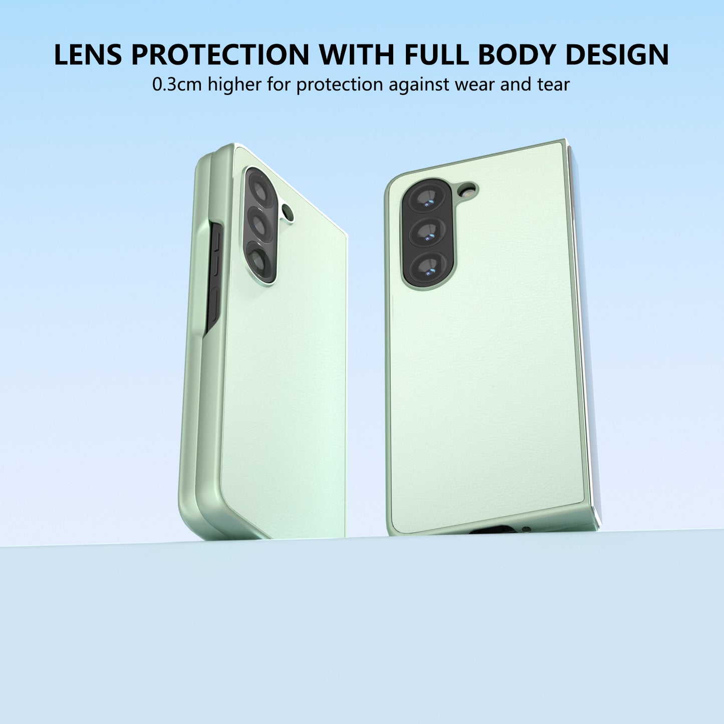 For Samsung Galaxy Z Fold6 5G Case Cell Accessories Leather + PC Phone Cover - Light Green