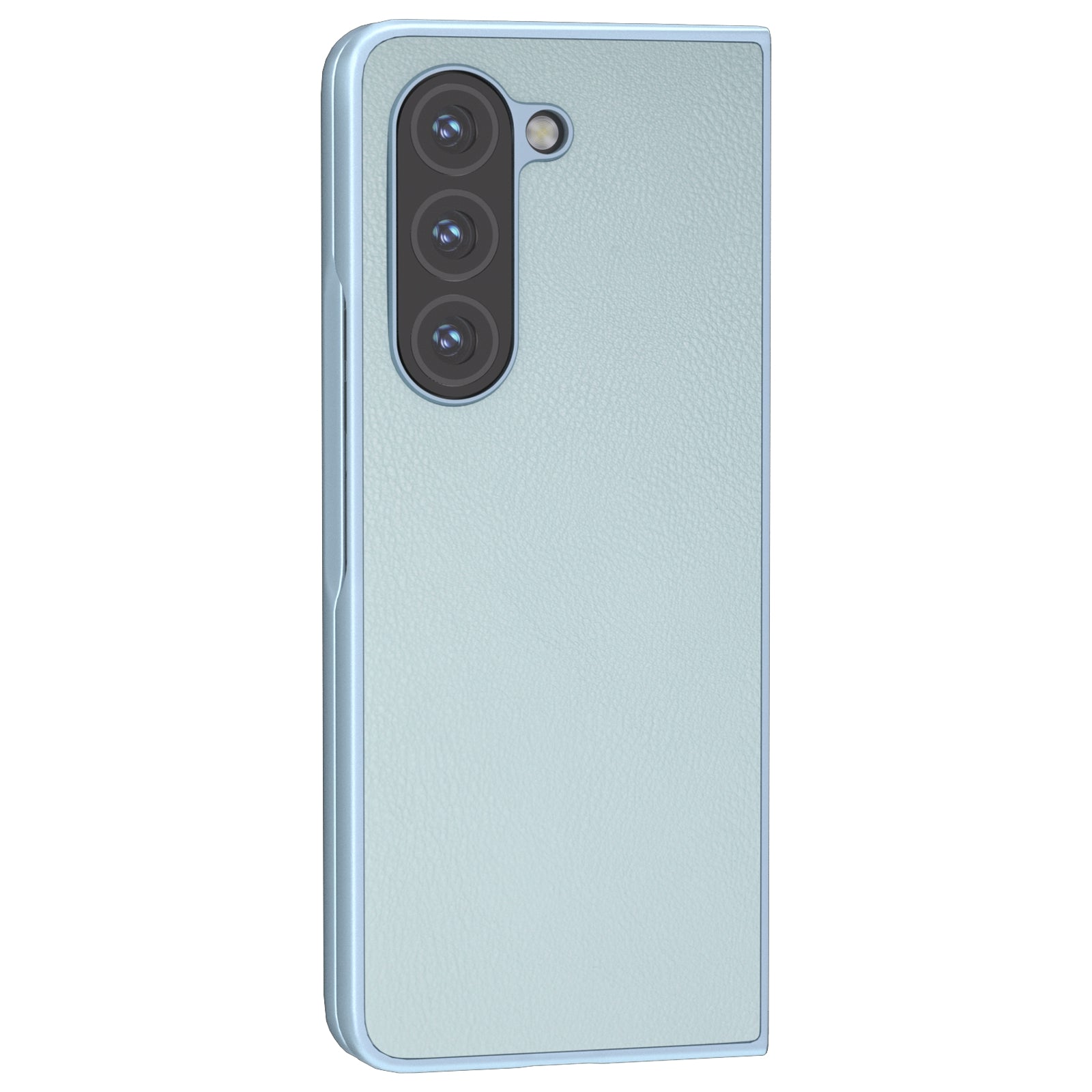For Samsung Galaxy Z Fold6 5G Case Cell Accessories Leather + PC Phone Cover - Baby Blue