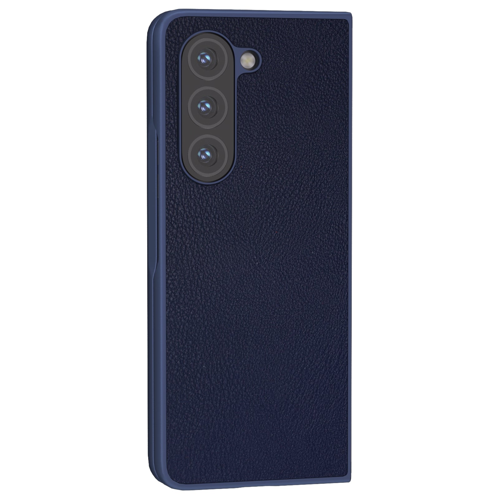 For Samsung Galaxy Z Fold6 5G Case Cell Accessories Leather + PC Phone Cover - Dark Blue