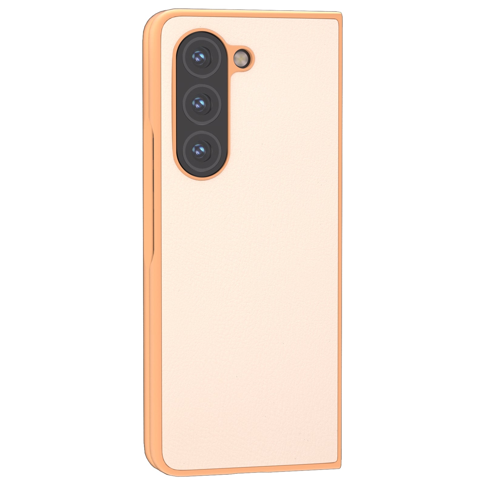 For Samsung Galaxy Z Fold6 5G Case Cell Accessories Leather + PC Phone Cover - Light Pink