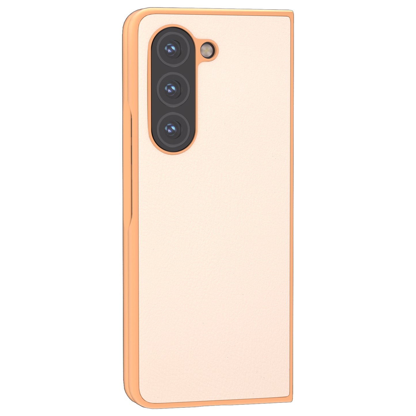 For Samsung Galaxy Z Fold6 5G Case Cell Accessories Leather + PC Phone Cover - Light Pink