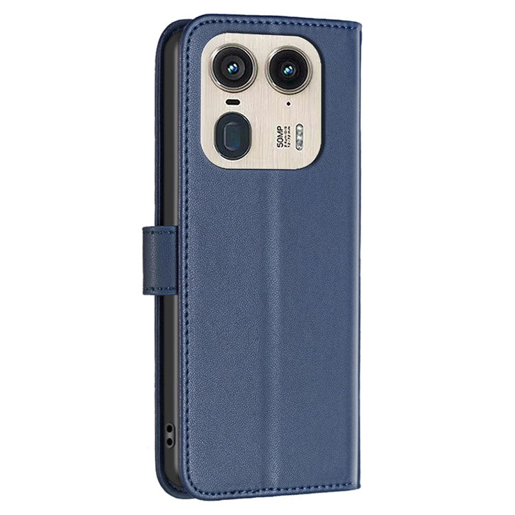BINFEN COLOR BF17 For Motorola Edge 50 Ultra 5G / Moto X50 Ultra 5G Case Full Protection Leather Phone Cover - Blue