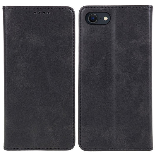 For iPhone SE (2025) Case Magnetic Auto Closing Leather Phone Wallet Cover - Black