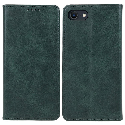 For iPhone SE (2025) Case Magnetic Auto Closing Leather Phone Wallet Cover - Green