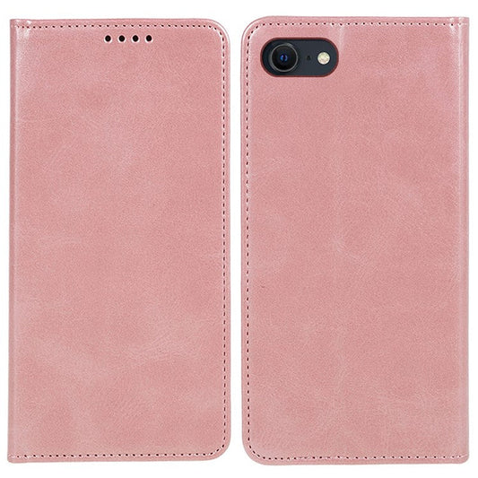 For iPhone SE (2025) Case Magnetic Auto Closing Leather Phone Wallet Cover - Rose Gold