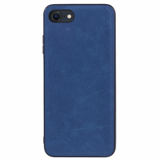 For iPhone SE (2025) Case PU Leather Coated PC+TPU Retro Phone Cover - Blue