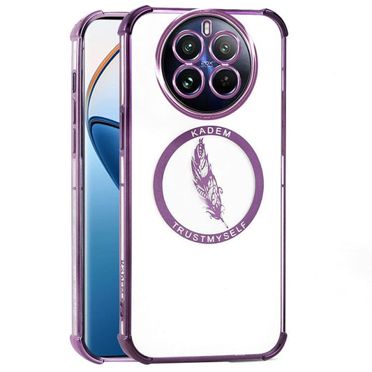 KADEM For Realme 12 Pro 5G / 12 Pro+ 5G Case Clear TPU Phone Cover 4 Corners Cushion - Purple