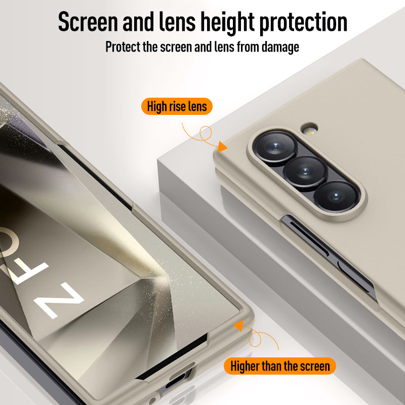 For Samsung Galaxy Z Fold6 5G Case Skin-Touch Hard PC Phone Cover - Titanium Grey