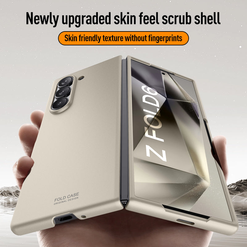 For Samsung Galaxy Z Fold6 5G Case Skin-Touch Hard PC Phone Cover - Titanium Grey
