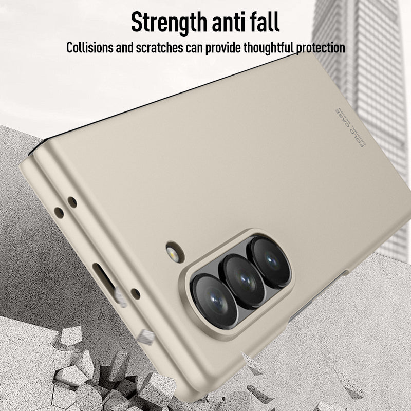 For Samsung Galaxy Z Fold6 5G Case Skin-Touch Hard PC Phone Cover - Titanium Grey