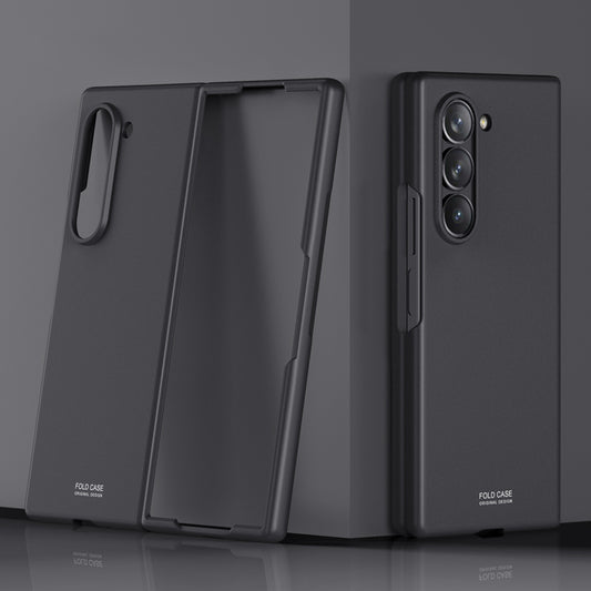 For Samsung Galaxy Z Fold6 5G Case Skin-Touch Hard PC Phone Cover - Black