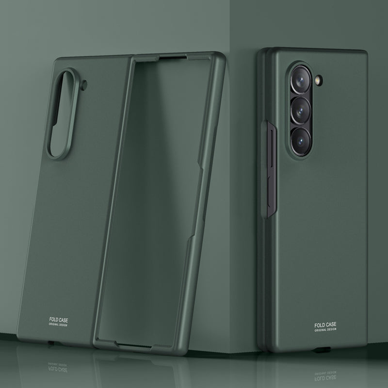 For Samsung Galaxy Z Fold6 5G Case Skin-Touch Hard PC Phone Cover - Green