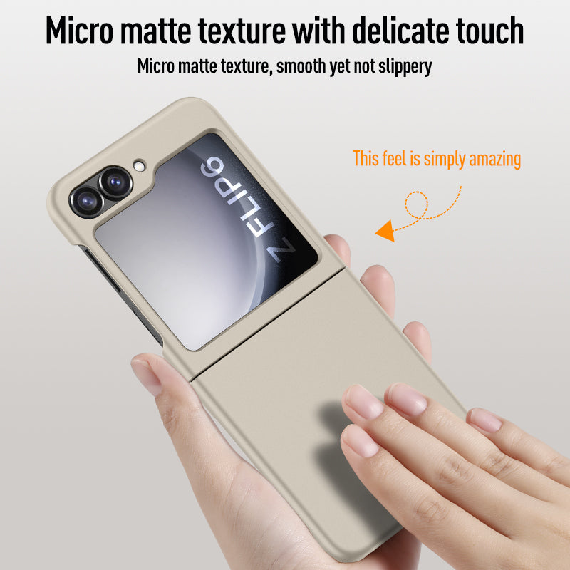 For Samsung Galaxy Z Flip6 5G Slim Case Skin-Feel Hard PC Phone Cover - Titanium Grey