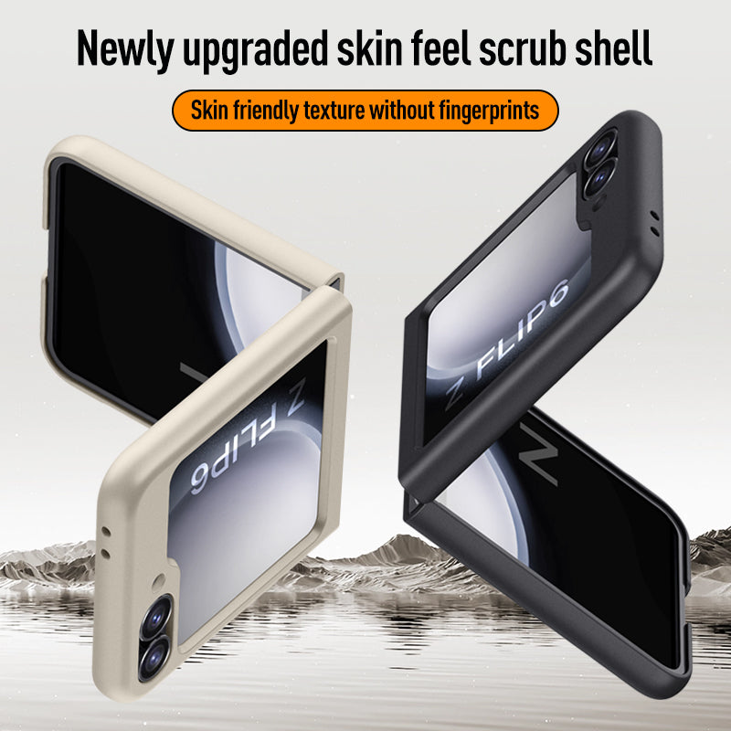 For Samsung Galaxy Z Flip6 5G Slim Case Skin-Feel Hard PC Phone Cover - Titanium Grey