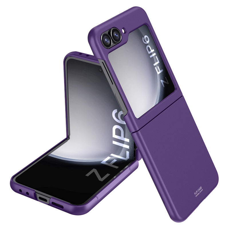 For Samsung Galaxy Z Flip6 5G Slim Case Skin-Feel Hard PC Phone Cover - Purple