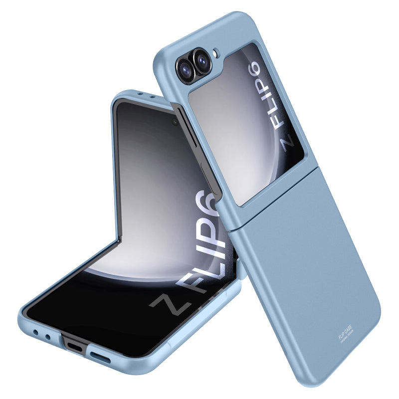 For Samsung Galaxy Z Flip6 5G Slim Case Skin-Feel Hard PC Phone Cover - Blue