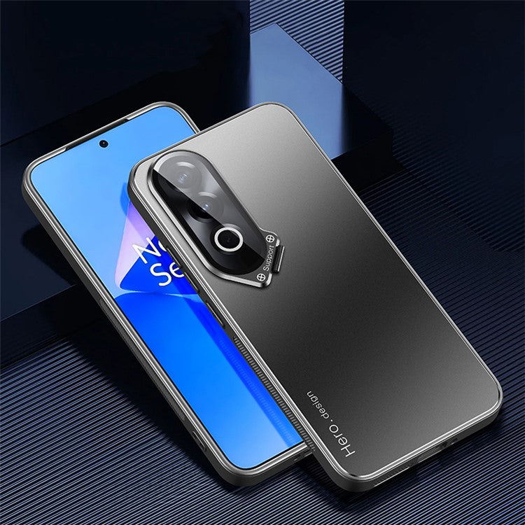 For OnePlus Ace 3V 5G Cell Phone Case Lens Film Kickstand Back Cover Works with Magnetic Car Mount - Black