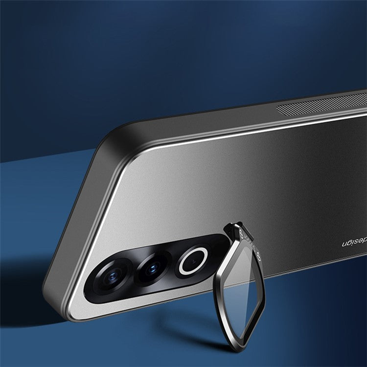 For OnePlus Ace 3V 5G Cell Phone Case Lens Film Kickstand Back Cover Works with Magnetic Car Mount - Black