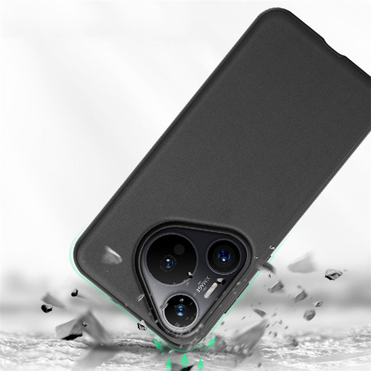 X-LEVEL For Huawei Pura 70 Phone Case Luxurious PU Leather+PC Drop-proof Cover - Grey