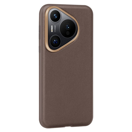 X-LEVEL For Huawei Pura 70 Phone Case Luxurious PU Leather+PC Drop-proof Cover - Brown