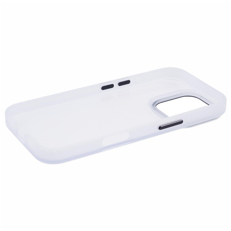 For iPhone 16 Pro Cell Phone Cases Shockproof Clear PC+TPU Back Cover - White