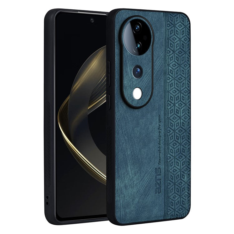 AZNS For vivo S19 5G Case Leather+TPU Phone Cover Dual Layer Shockproof Drop Protection - Green