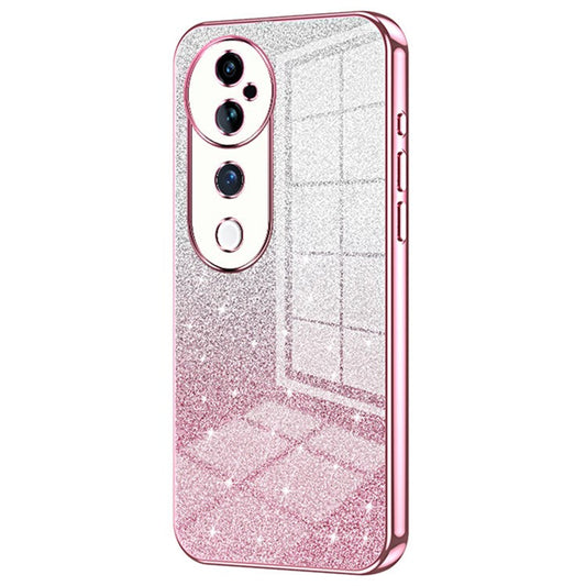 For vivo S19 Pro 5G Case Sparkling Glitter Soft TPU Gradient Color Phone Cover - Pink