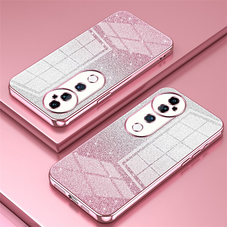 For vivo S19 Pro 5G Case Sparkling Glitter Soft TPU Gradient Color Phone Cover - Pink