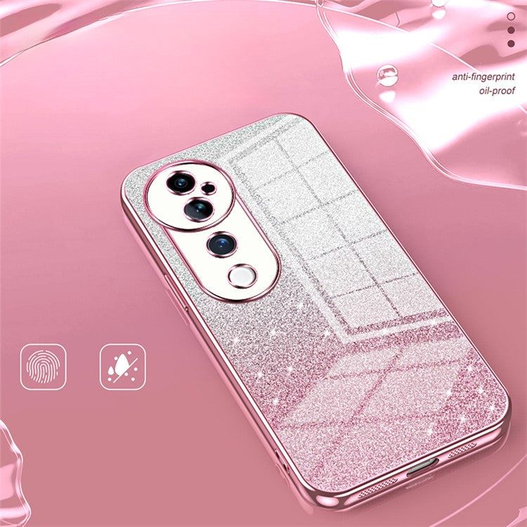 For vivo S19 Pro 5G Case Sparkling Glitter Soft TPU Gradient Color Phone Cover - Purple