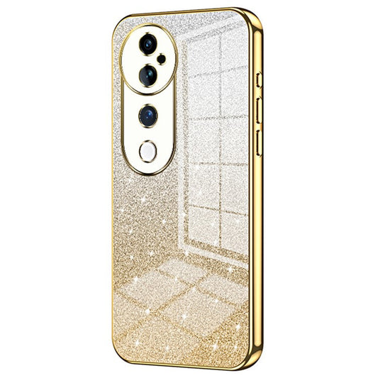 For vivo S19 Pro 5G Case Sparkling Glitter Soft TPU Gradient Color Phone Cover - Gold
