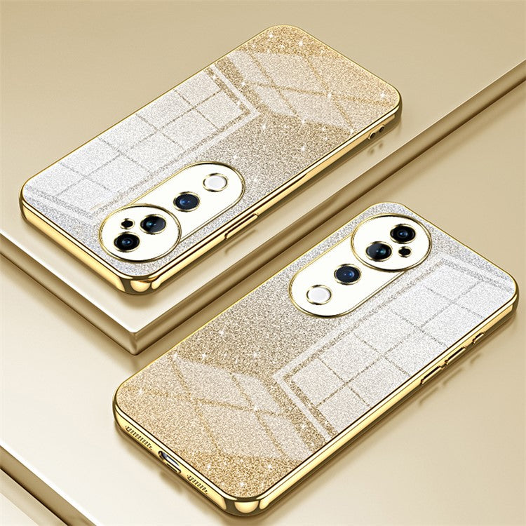 For vivo S19 Pro 5G Case Sparkling Glitter Soft TPU Gradient Color Phone Cover - Gold