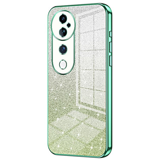 For vivo S19 Pro 5G Case Sparkling Glitter Soft TPU Gradient Color Phone Cover - Green