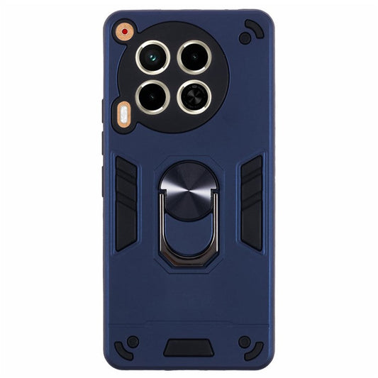 For TECNO Camon 30 4G Case PC+TPU Drop Defend Phone Case Support Magnetic Car Mount - Blue