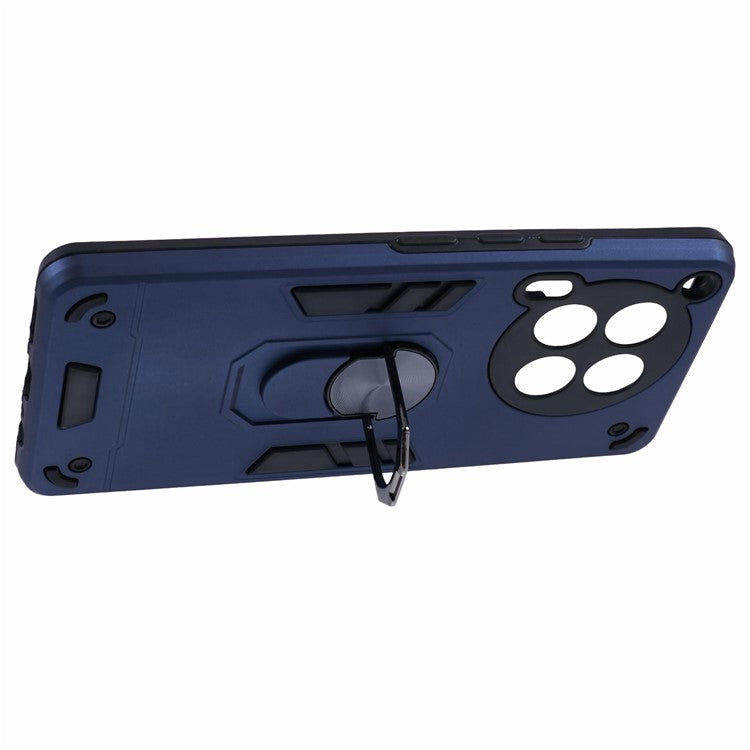 For TECNO Camon 30 4G Case PC+TPU Drop Defend Phone Case Support Magnetic Car Mount - Blue