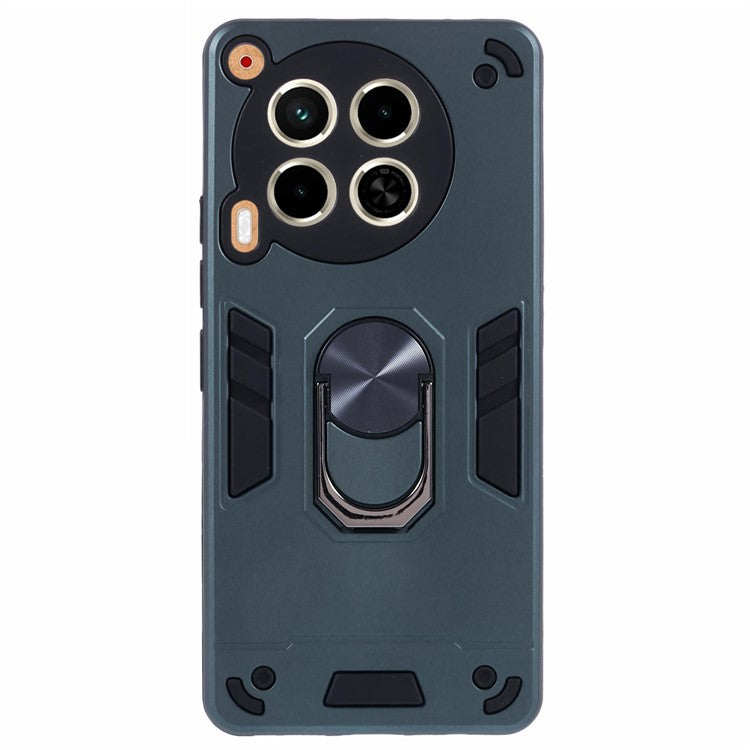 For TECNO Camon 30 4G Case PC+TPU Drop Defend Phone Case Support Magnetic Car Mount - Green