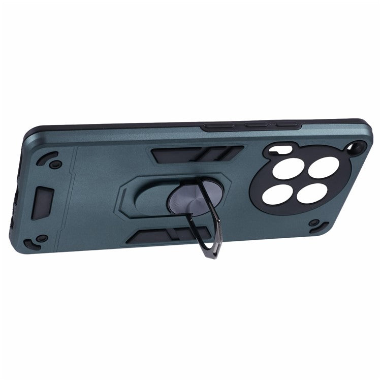 For TECNO Camon 30 4G Case PC+TPU Drop Defend Phone Case Support Magnetic Car Mount - Green