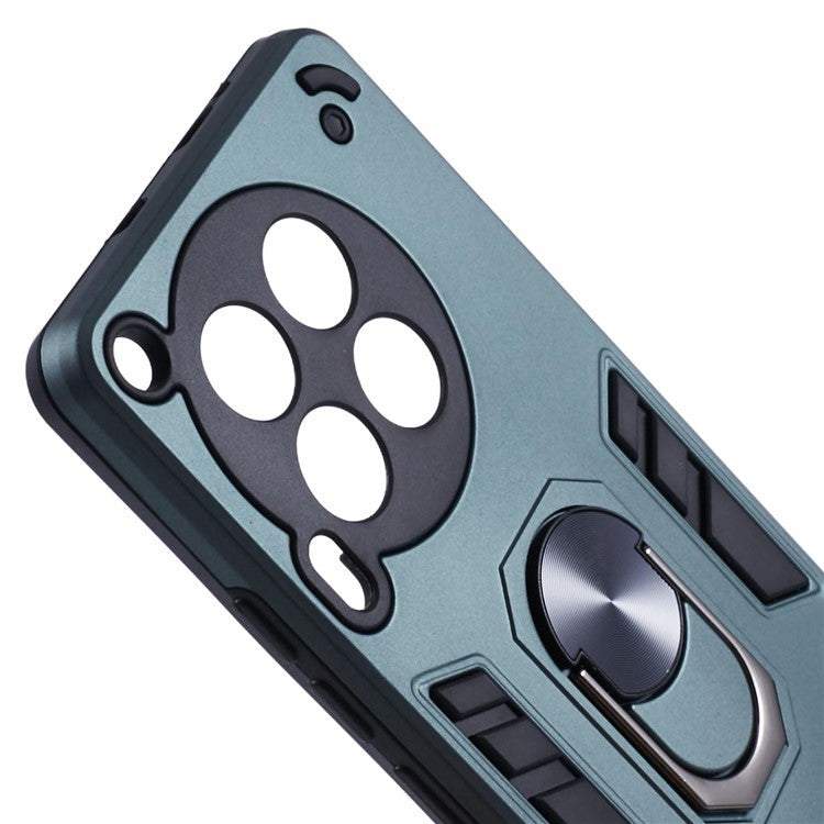 For TECNO Camon 30 4G Case PC+TPU Drop Defend Phone Case Support Magnetic Car Mount - Green