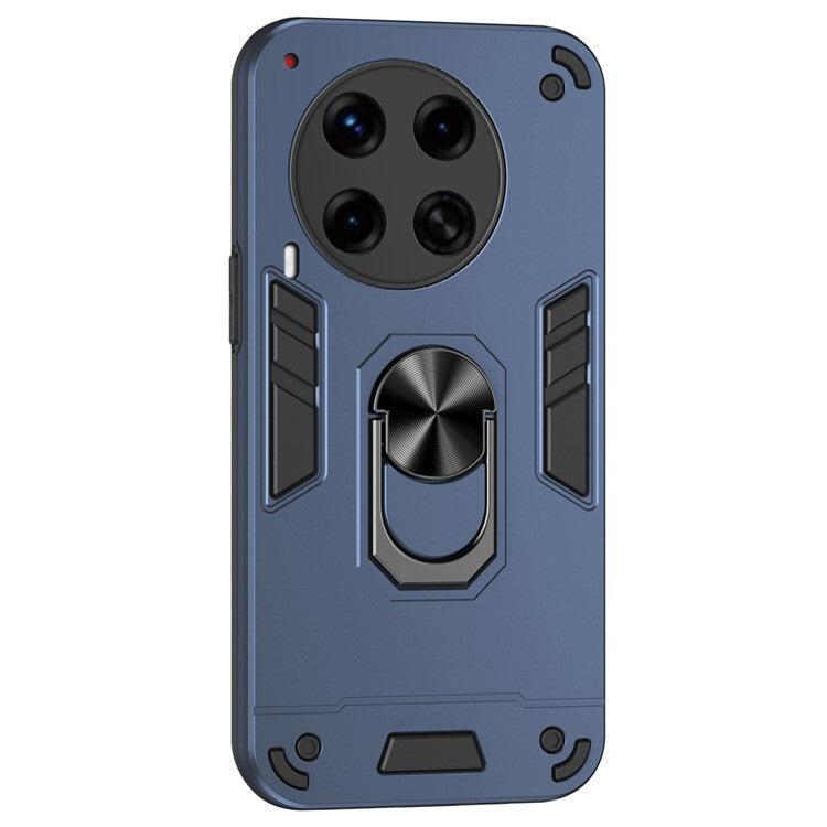 For TECNO Camon 30 Premier 5G Case Kickstand PC+TPU 2-in-1 Anti-Drop Phone Cover - Blue