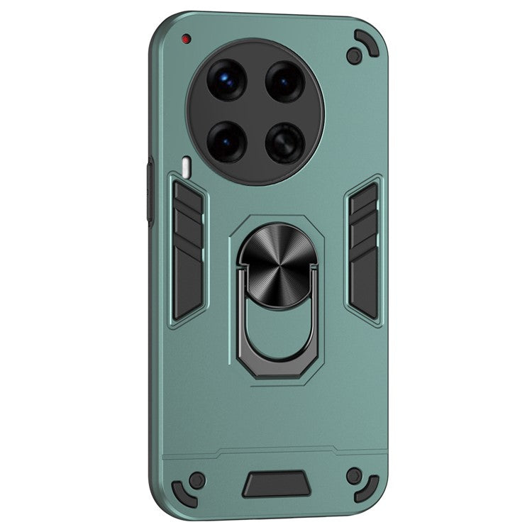 For TECNO Camon 30 Premier 5G Case Kickstand PC+TPU 2-in-1 Anti-Drop Phone Cover - Green