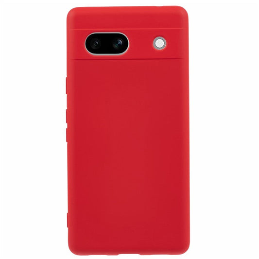 For Google Pixel 7a Case 2.0mm TPU Anti-Scratch Phone Cover Smooth Arc Edge - Red