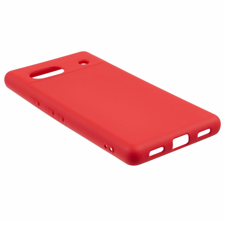 For Google Pixel 7a Case 2.0mm TPU Anti-Scratch Phone Cover Smooth Arc Edge - Red