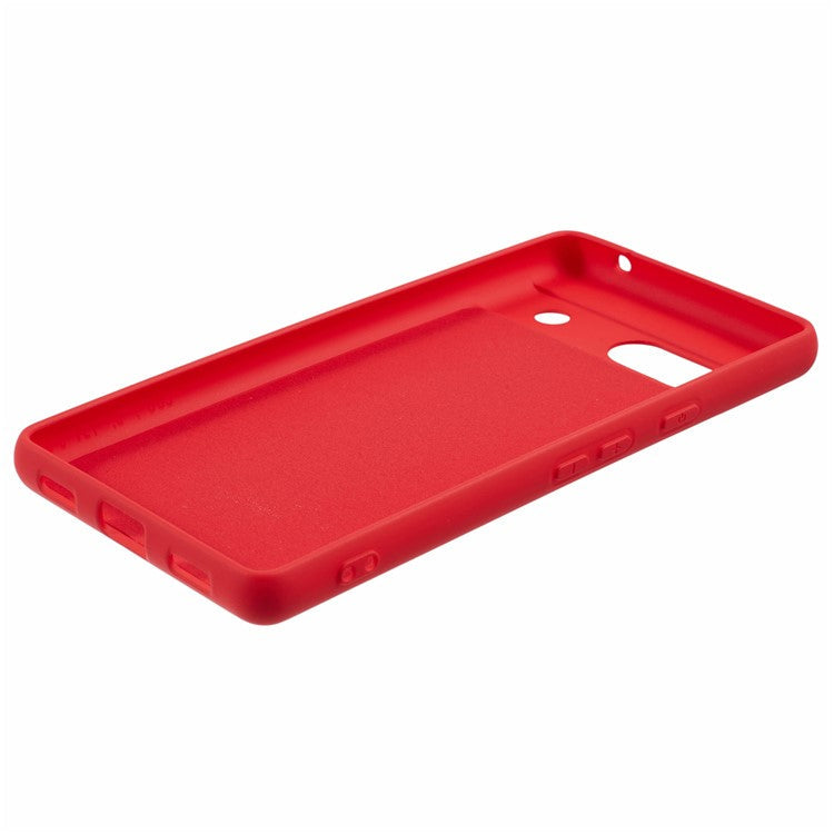 For Google Pixel 7a Case 2.0mm TPU Anti-Scratch Phone Cover Smooth Arc Edge - Red
