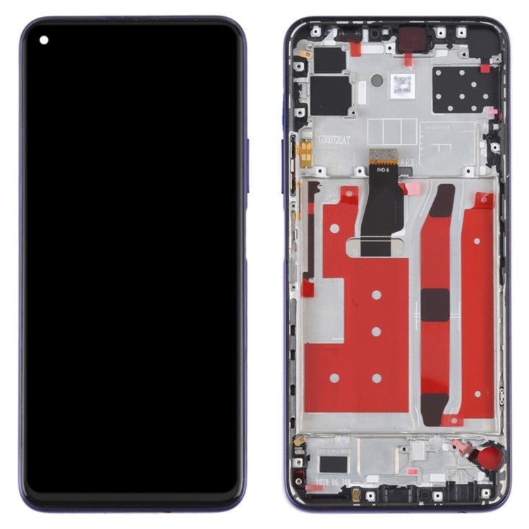 For Honor 30S  /  Huawei nova 7 SE  /  P40 Lite 5G Grade B LCD Screen and Digitizer Assembly + Frame (without Logo) - Purple