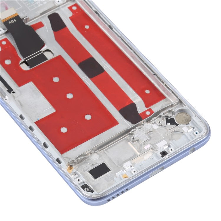For Honor 30S  /  Huawei nova 7 SE  /  P40 Lite 5G Grade B LCD Screen and Digitizer Assembly + Frame (without Logo) - Silver